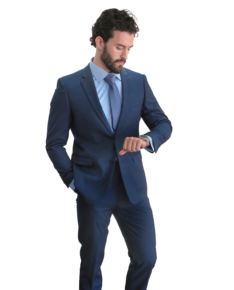 Eleganza P 33739 Blue - Modern 2 Piece Suit