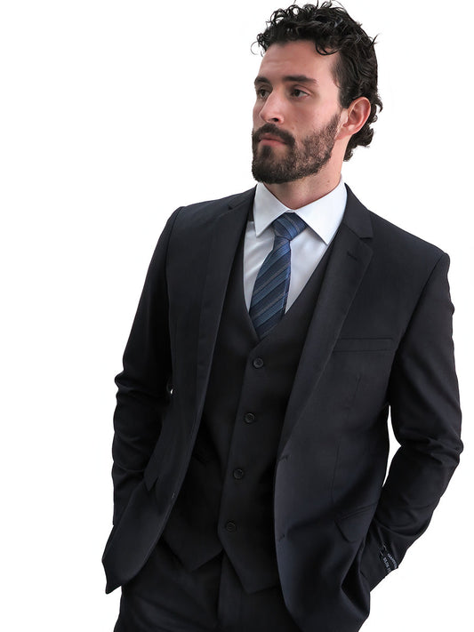 Gianni 4030 Charcoal - Modern 3 Piece Suit