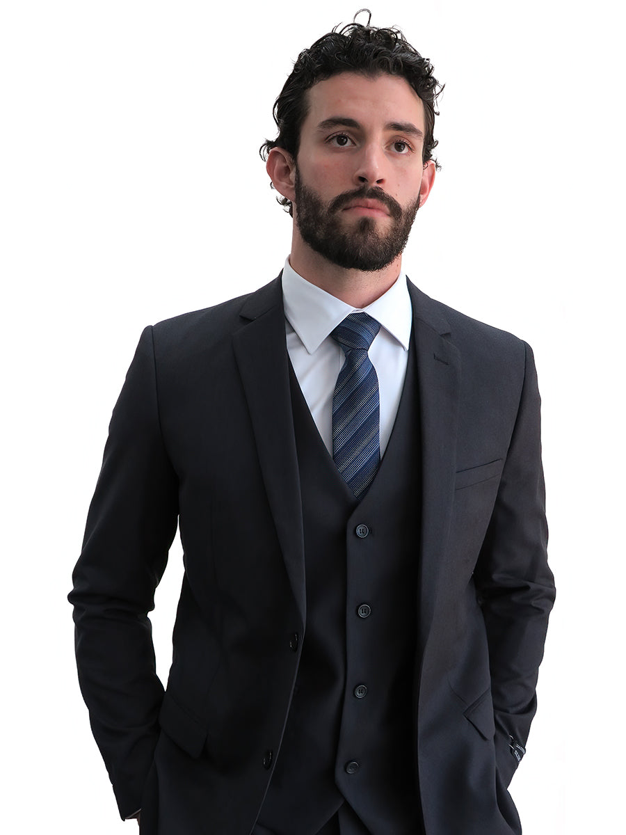 Gianni 4030 Charcoal - Modern 3 Piece Suit