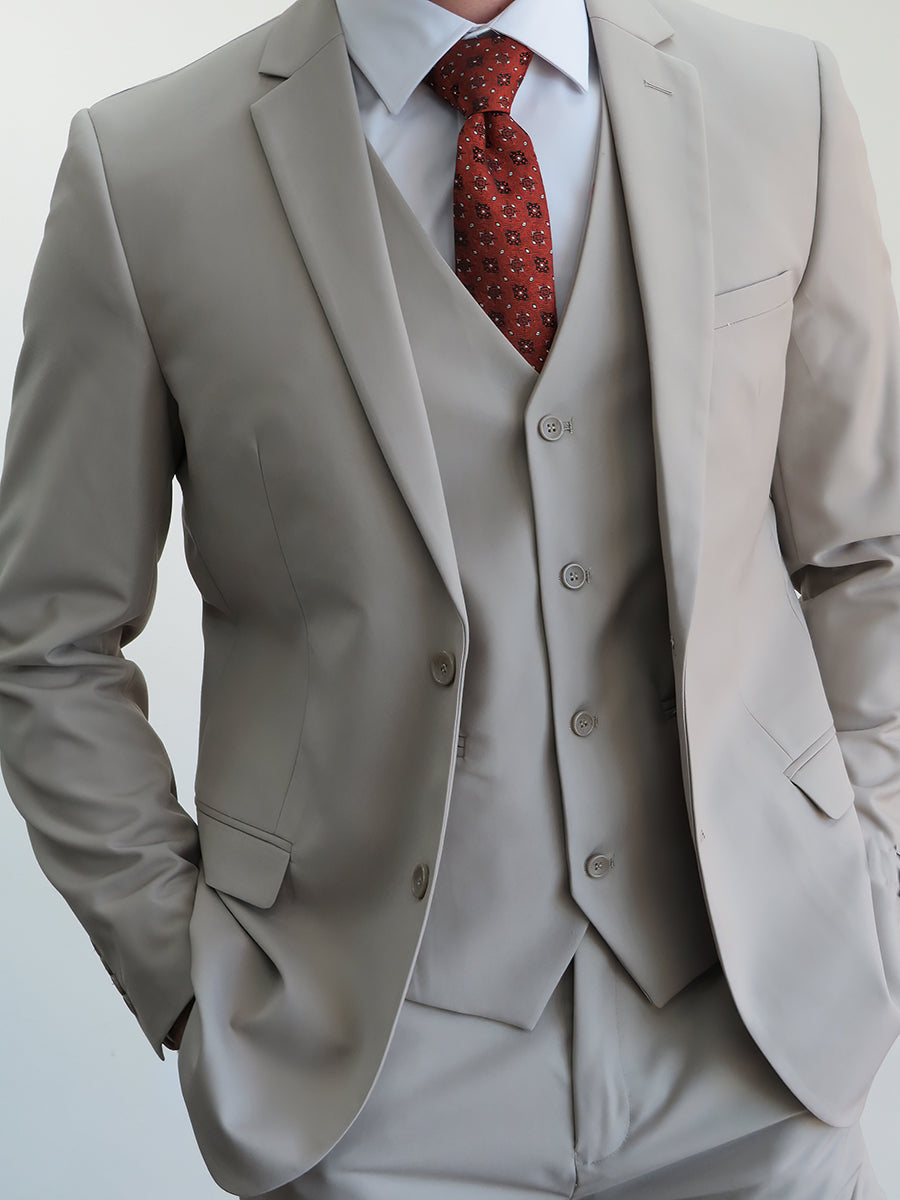 Gianni 4030 Tan - Modern 3 Piece Suit