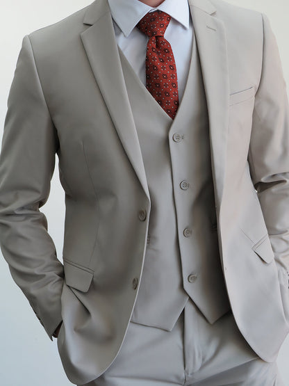 Gianni 4030 Tan - Modern 3 Piece Suit