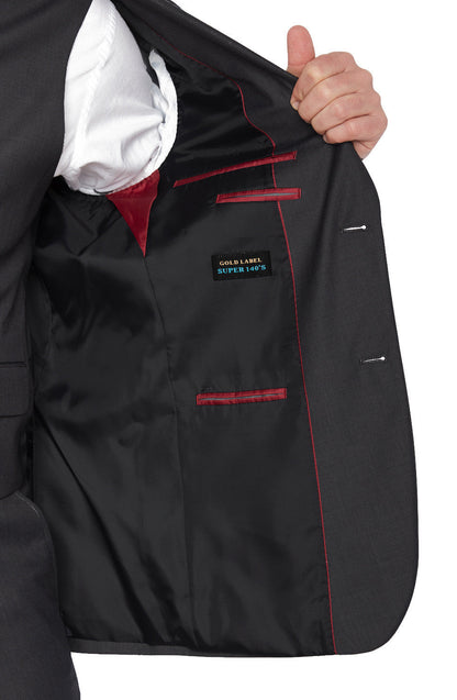 Gianni 4030 Black - Modern 3 Piece Suit