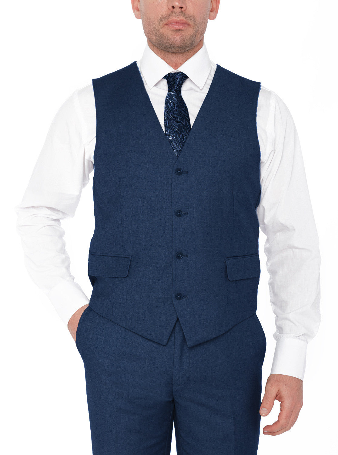 Gianni 4030 Navy - Modern 3 Piece Suit