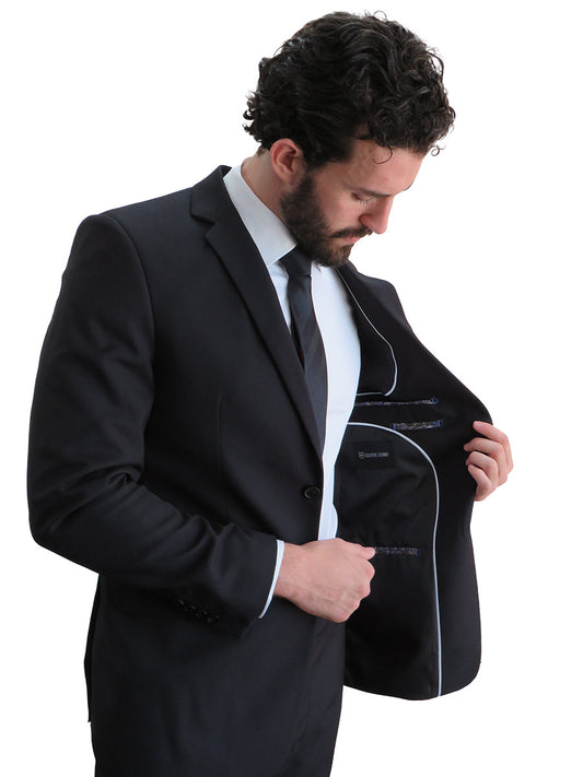 Gianni 4040 Black - Modern 2 Piece Suit
