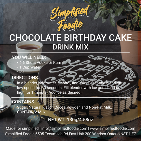 CHOCOLATE BIRTHDAY CAKE DRINK MIX