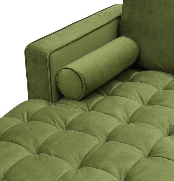 Bente Tufted Velvet Sectional Sofa - Green