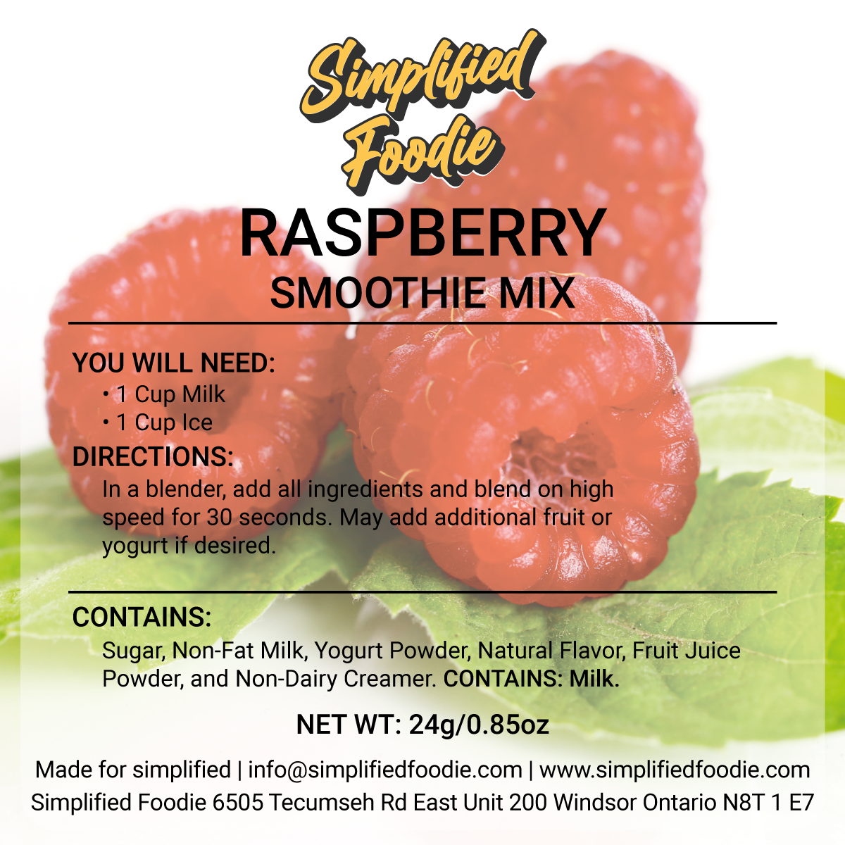 RASPBERRY SMOOTHIE MIX