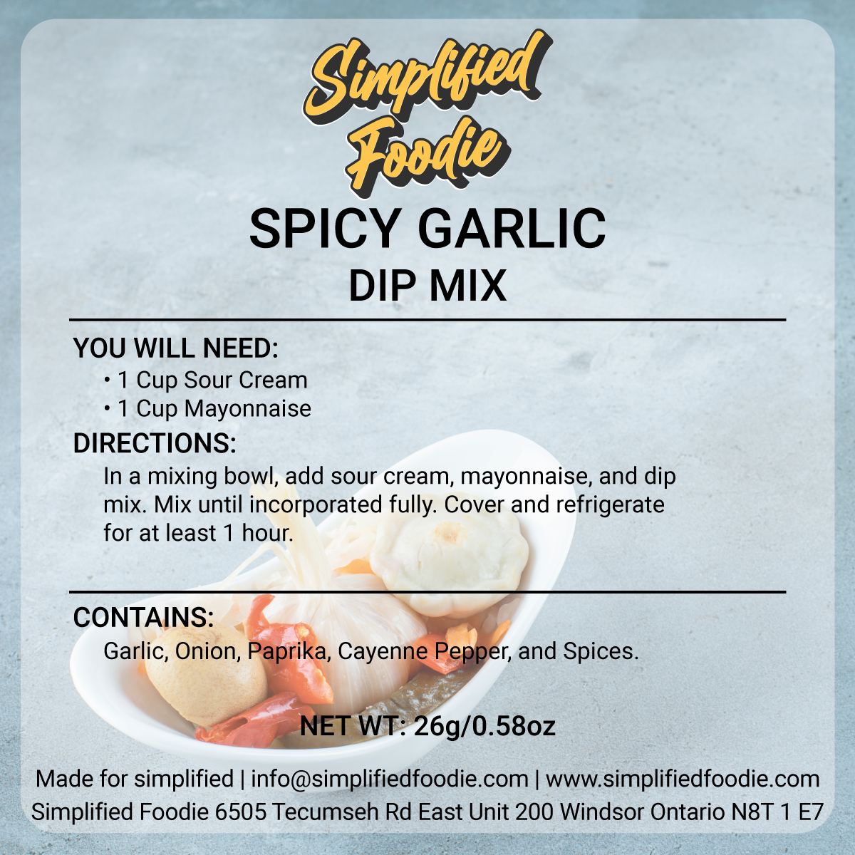 SPICY GARLIC DIP MIX