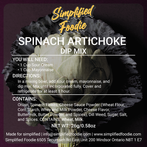 SPINACH ARTICHOKE DIP MIX