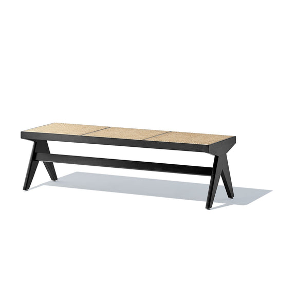 Célia Bench - Black & Natural Rattan - GFURN