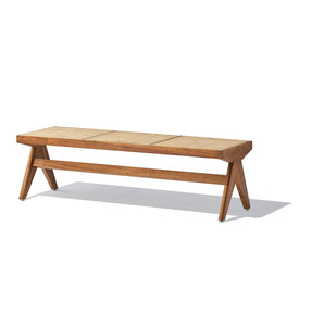 Célia Bench - Walnut & Natural Rattan - GFURN