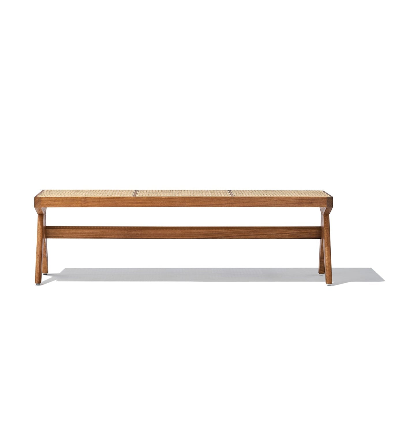 Célia Bench - Walnut & Natural Rattan - GFURN