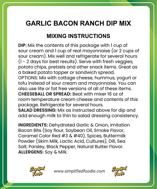 GARLIC-BACON-Ranch