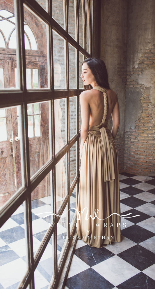 Wrap Dress - Gold