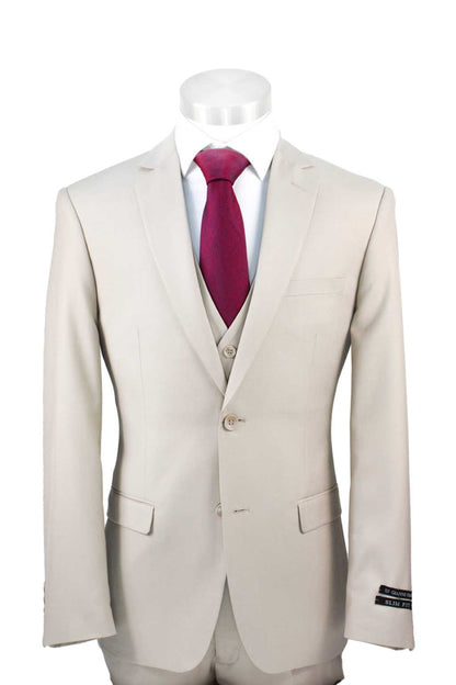 Gianni 4030 Tan - Modern 3 Piece Suit