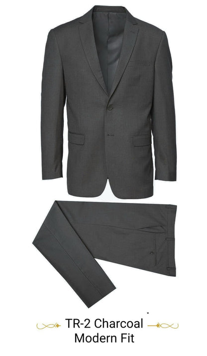 Gianni 4040 Charcoal - Modern 2 Piece Suit