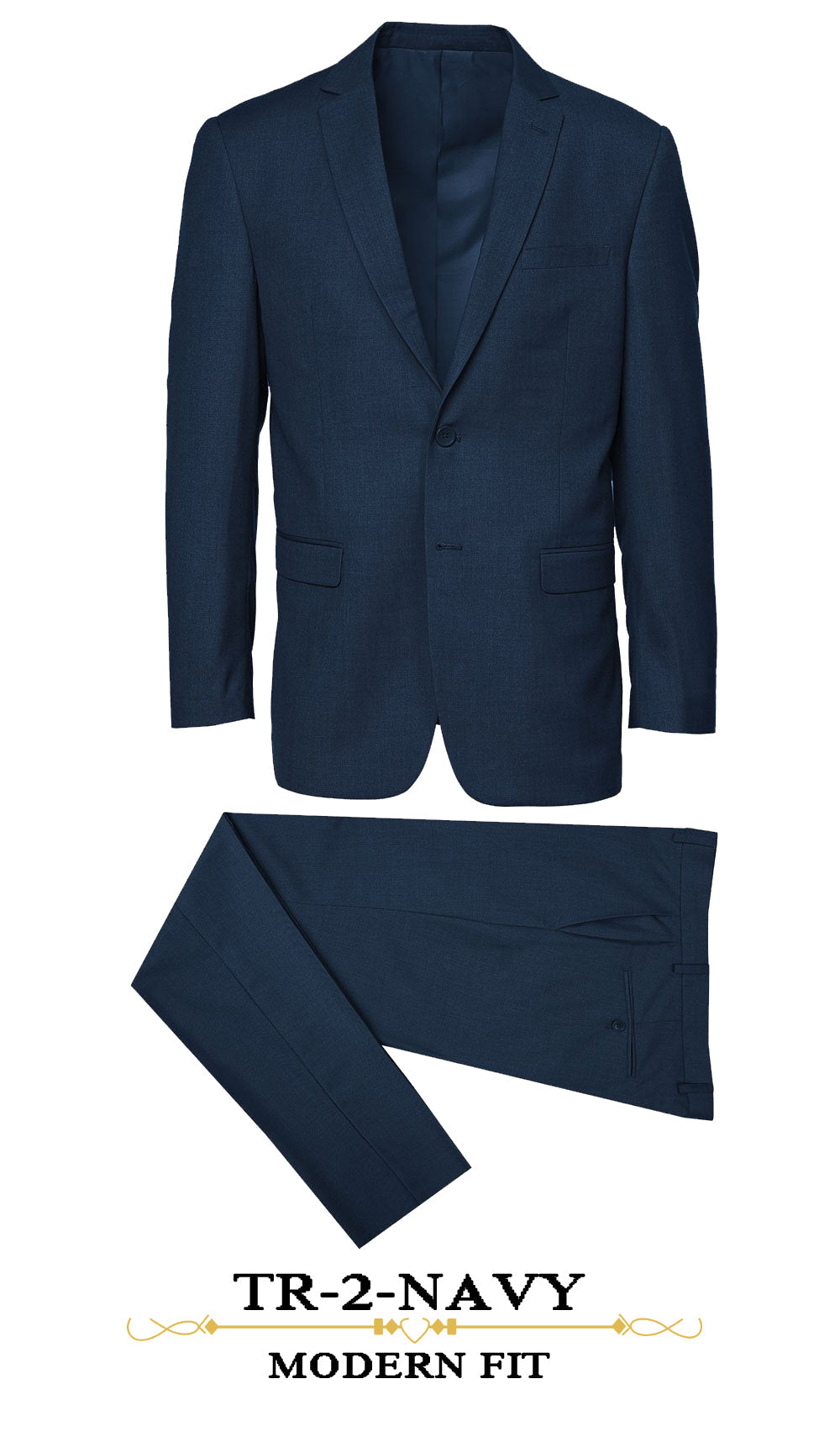 Gianni 4040 Navy - Modern 2 Piece Suit