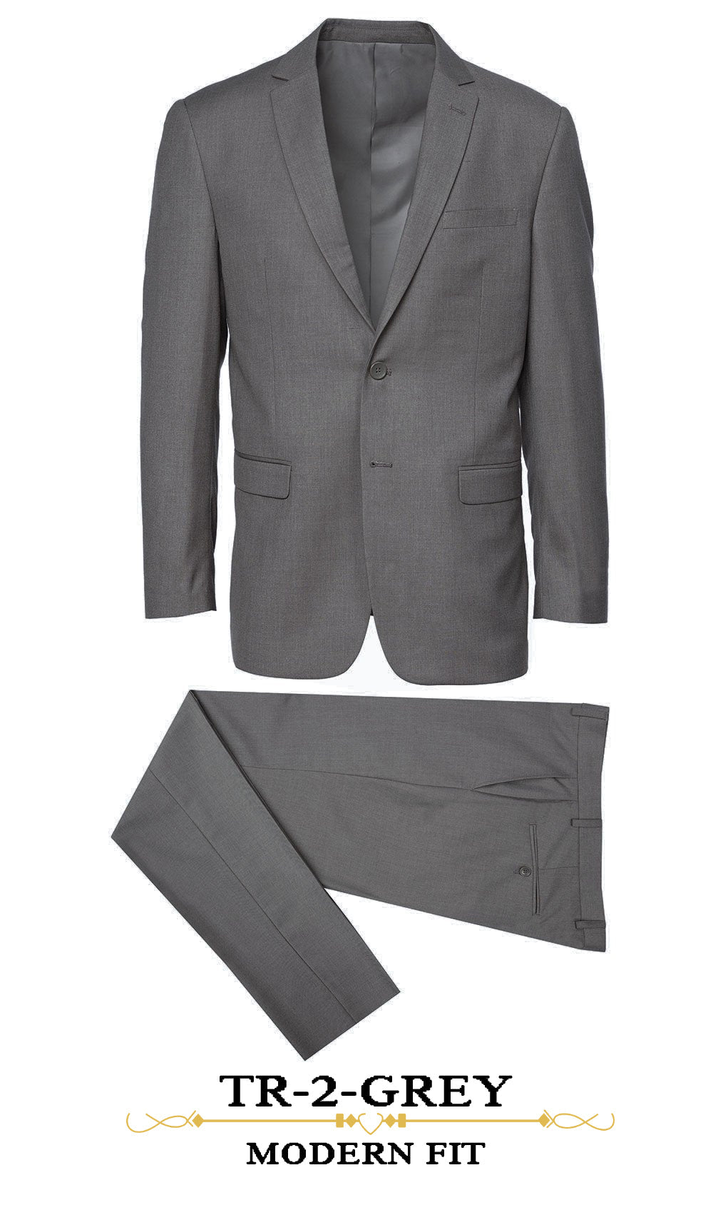 Gianni 4040 Grey Modern - 2 Piece Suit