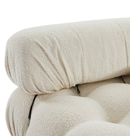 Gioia 1-Seater Chair - No Arm - Cream/White Boucle