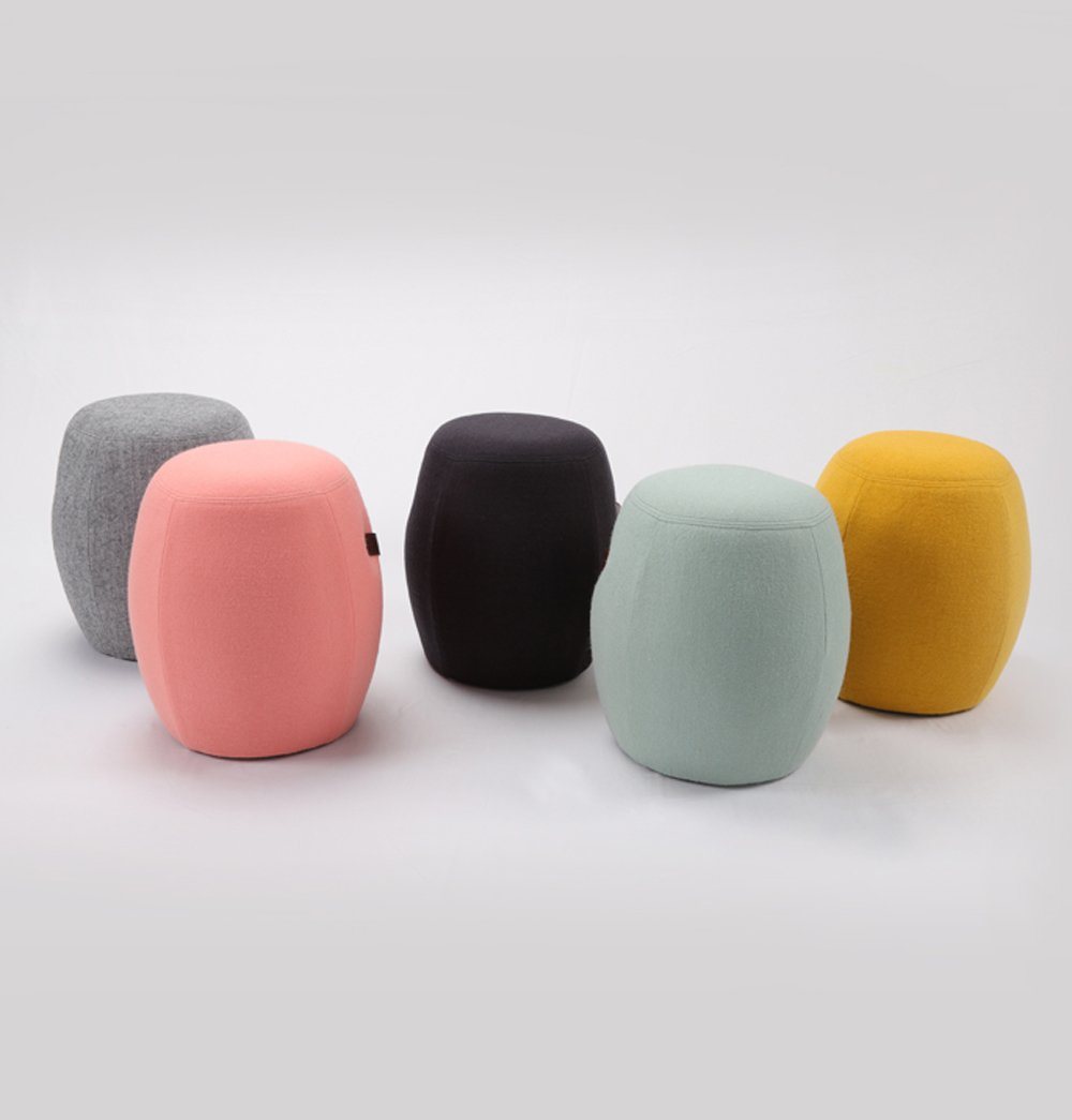 Kiley Handmade Pouf/Stool - Darkish
