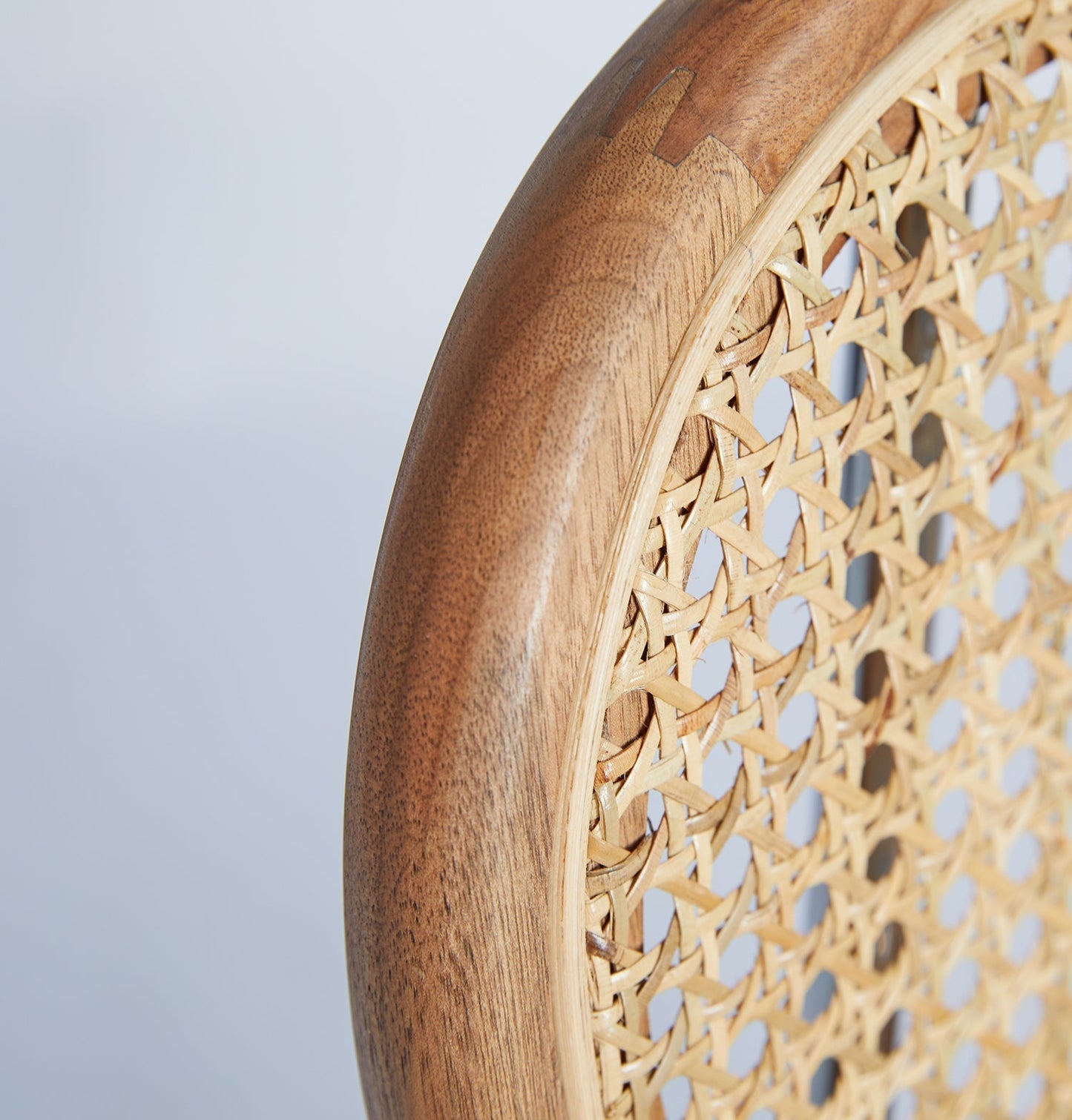 Rose Dining Chair - Rattan / Chrome / Caramel Leather