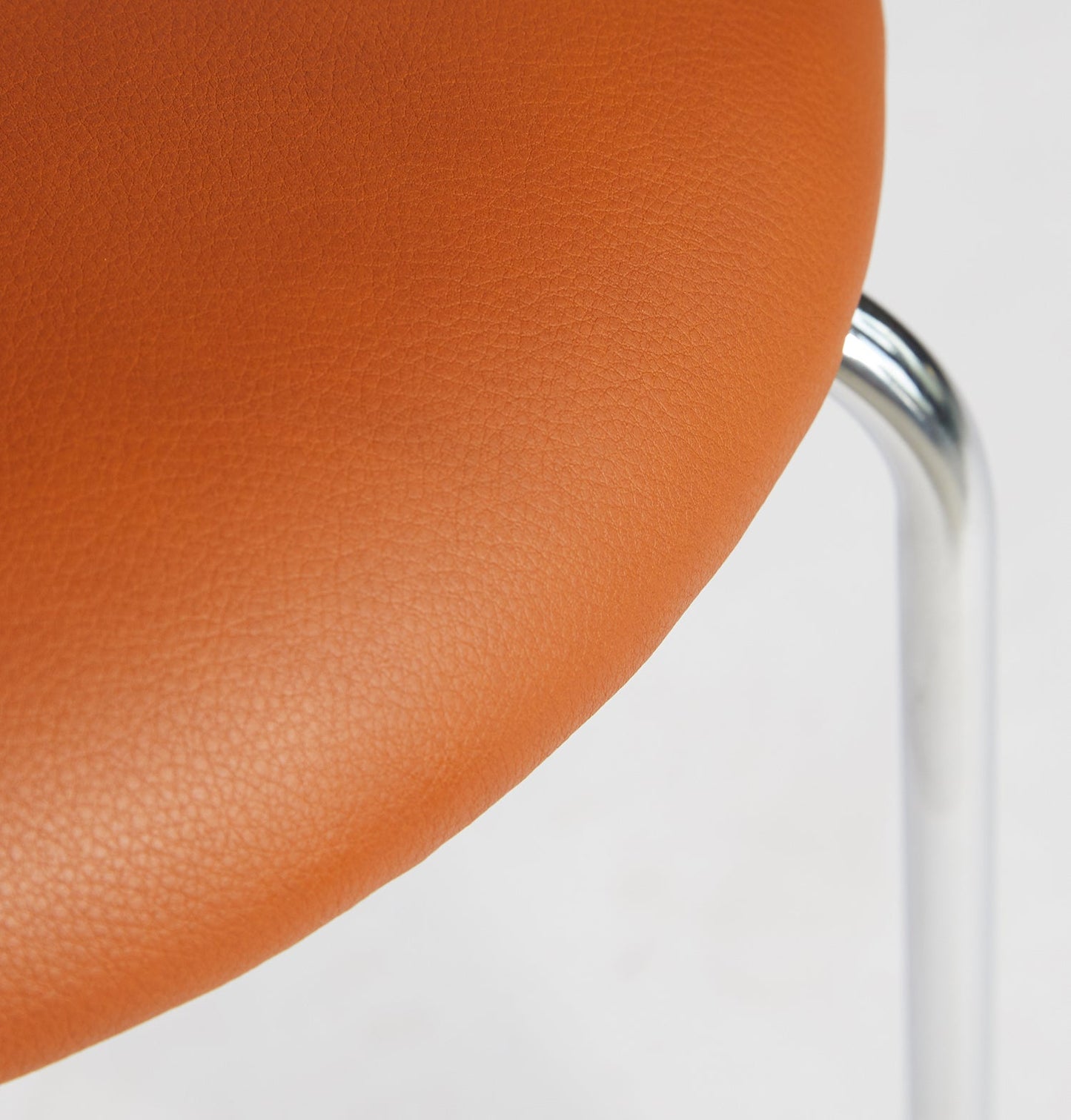 Rose Dining Chair - Rattan / Chrome / Caramel Leather