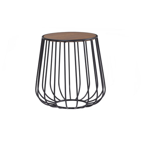 Gabbia Round Side Table - Black