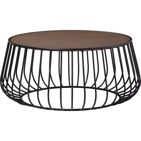 Gabbia Round Coffee Table - Black