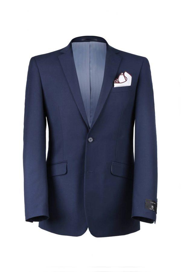 BUILD YOUR PACKAGE: French Blue Slim Fit Suit (Package Includes 2 Pc Suit, Shirt, Necktie or Bow Tie, Matching Pocket Square, & Shoes Not Inclded)