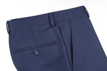BUILD YOUR PACKAGE: French Blue Slim Fit Suit (Package Includes 2 Pc Suit, Shirt, Necktie or Bow Tie, Matching Pocket Square, & Shoes Not Inclded)
