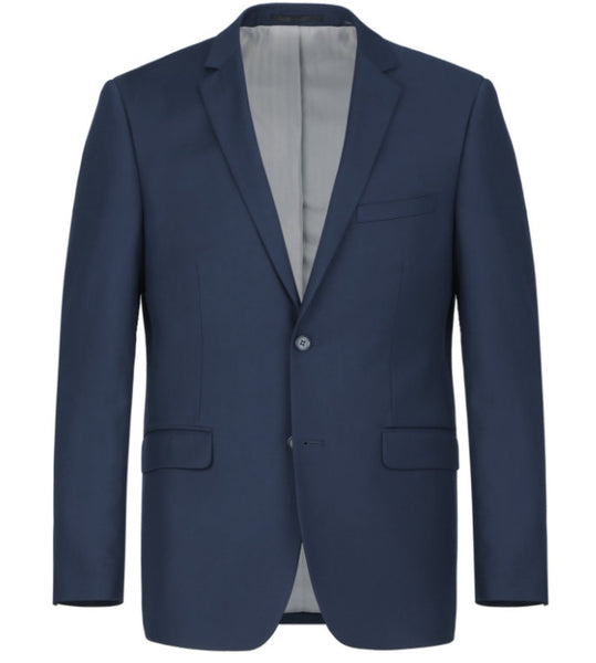 BUILD YOUR PACKAGE: French Blue Slim Fit Suit (Package Includes 2 Pc Suit, Shirt, Necktie or Bow Tie, Matching Pocket Square, & Shoes Not Inclded)