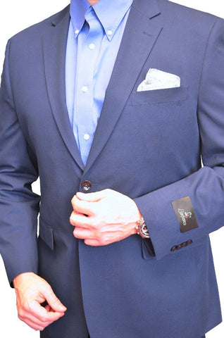 French Blue Modern Slim Fit 2 Piece Suit - 7470P