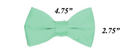 Modern Solid Bow Ties - Aqua