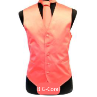 Big-Coral Mens Solid Vest