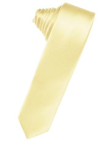 Charcoal Luxury Satin Skinny Necktie