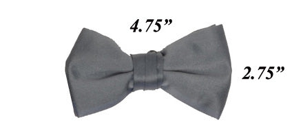 Modern Solid Bow Ties - Charcoal