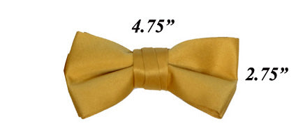 Modern Solid Bow Ties - Gold