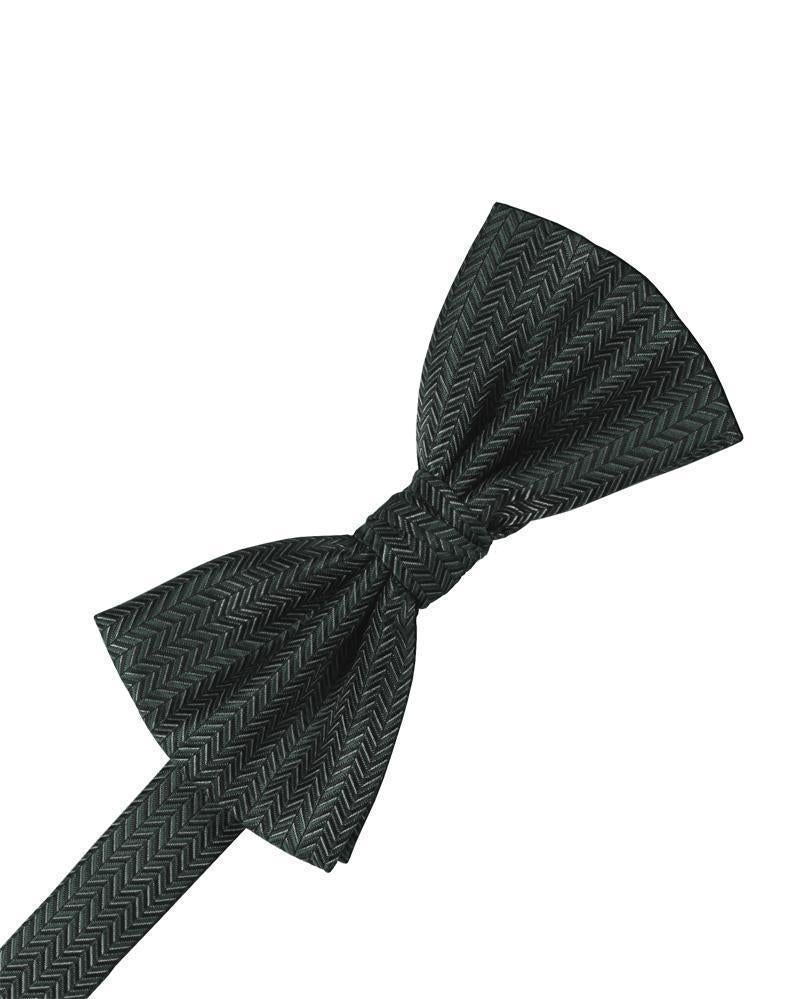 Tangerine Herringbone Bow Tie