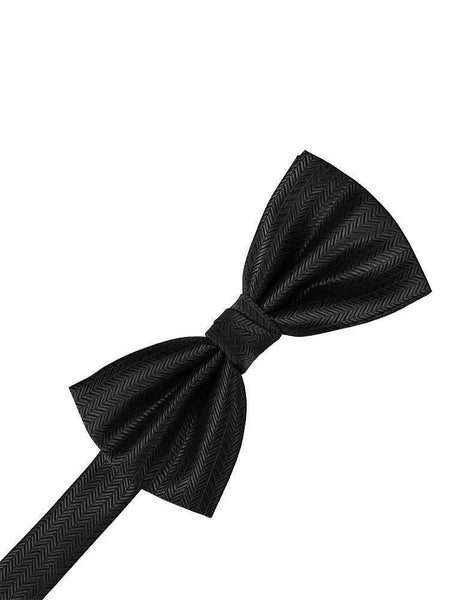 Mandarin Herringbone Bow Tie