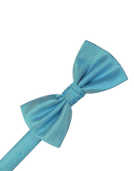 Kiwi Herringbone Bow Tie