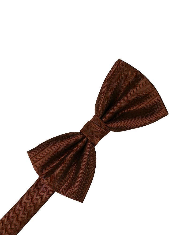 Haze Blue Herringbone Bow Tie