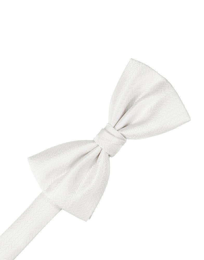 Powder Blue Herringbone Bow Tie