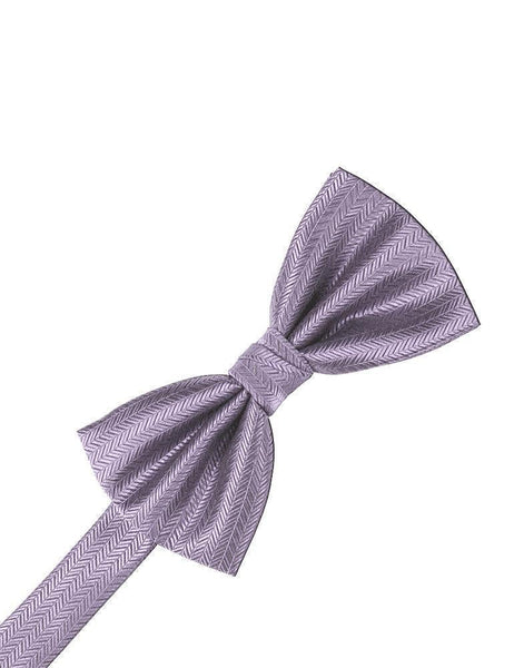 Mandarin Herringbone Bow Tie