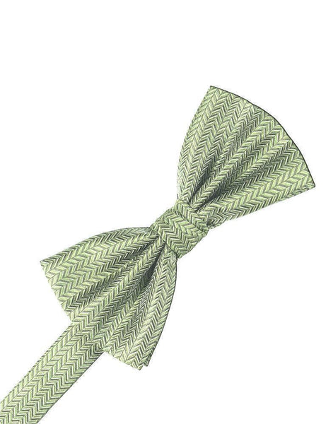 Kiwi Herringbone Bow Tie