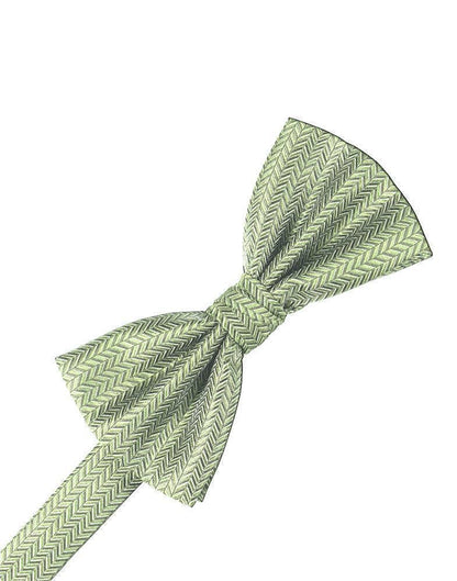 Haze Blue Herringbone Bow Tie
