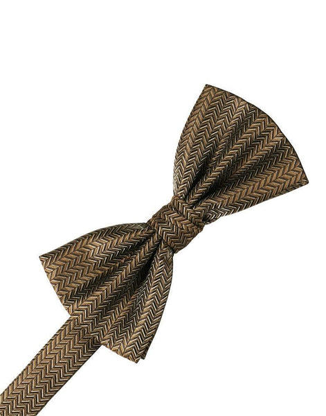 Buttercup Herringbone Bow Tie