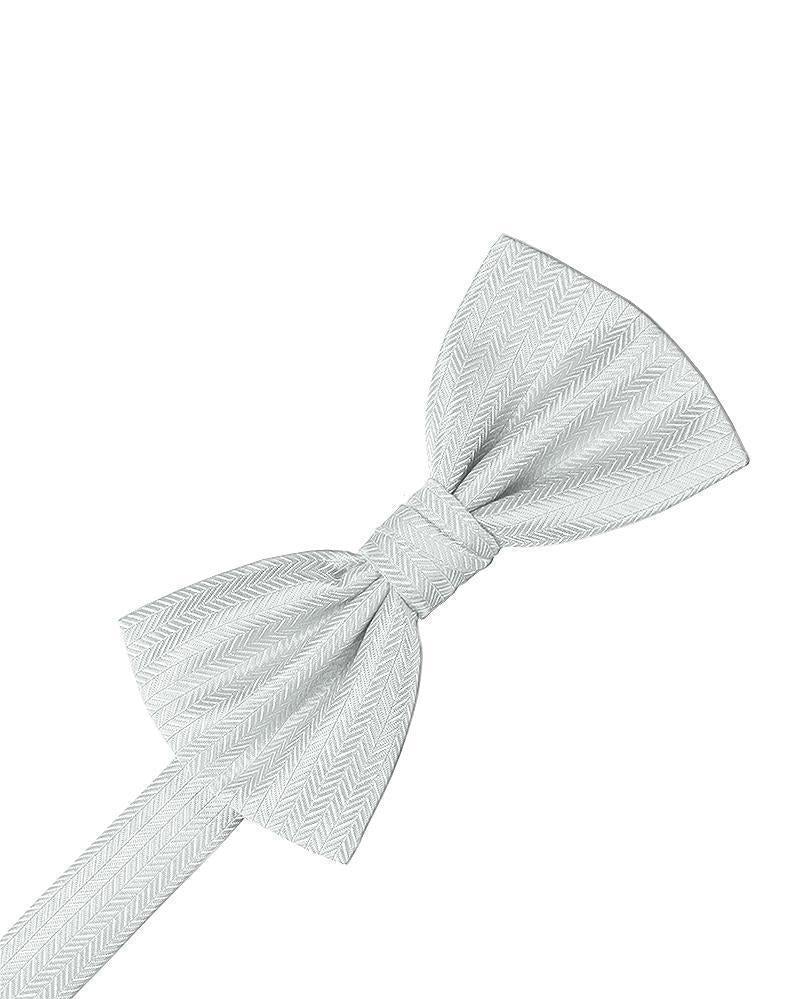 Persimmon Herringbone Bow Tie