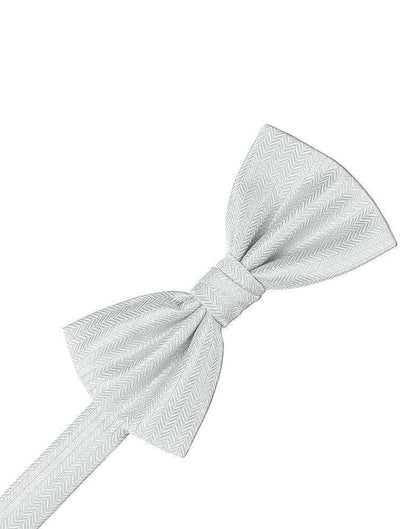 Haze Blue Herringbone Bow Tie