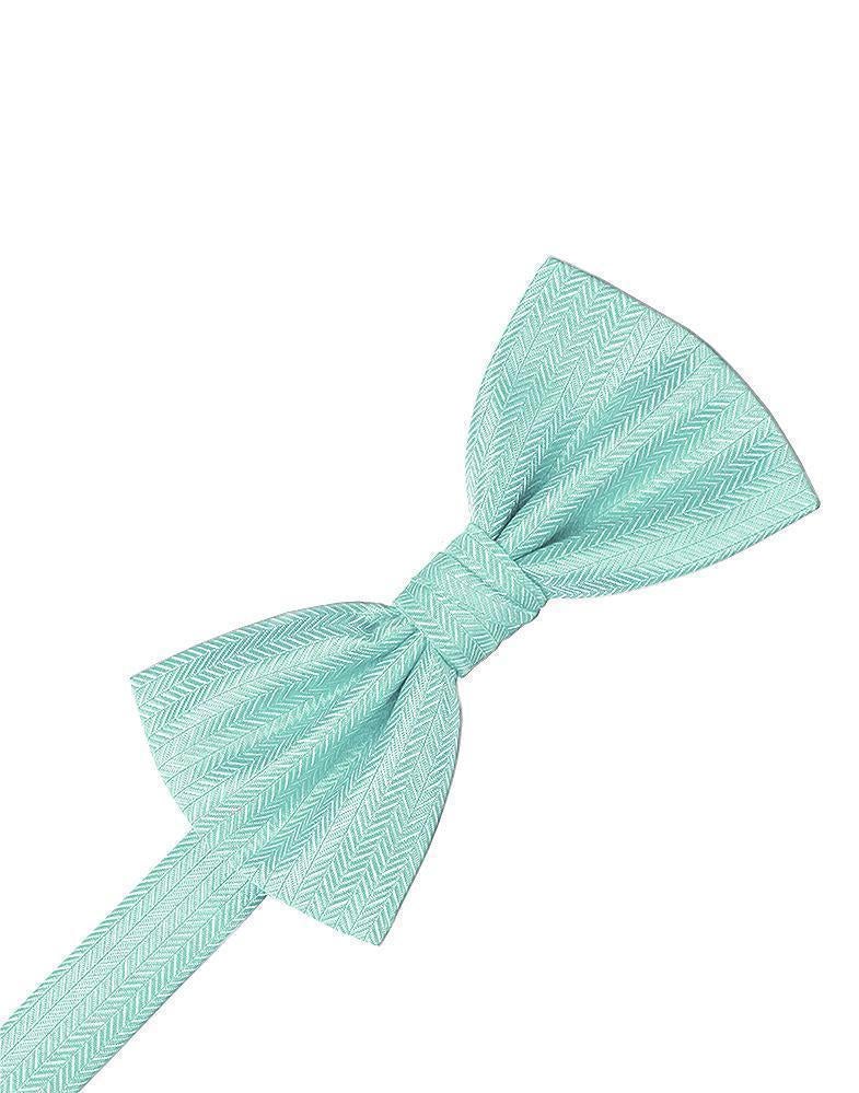 Tangerine Herringbone Bow Tie