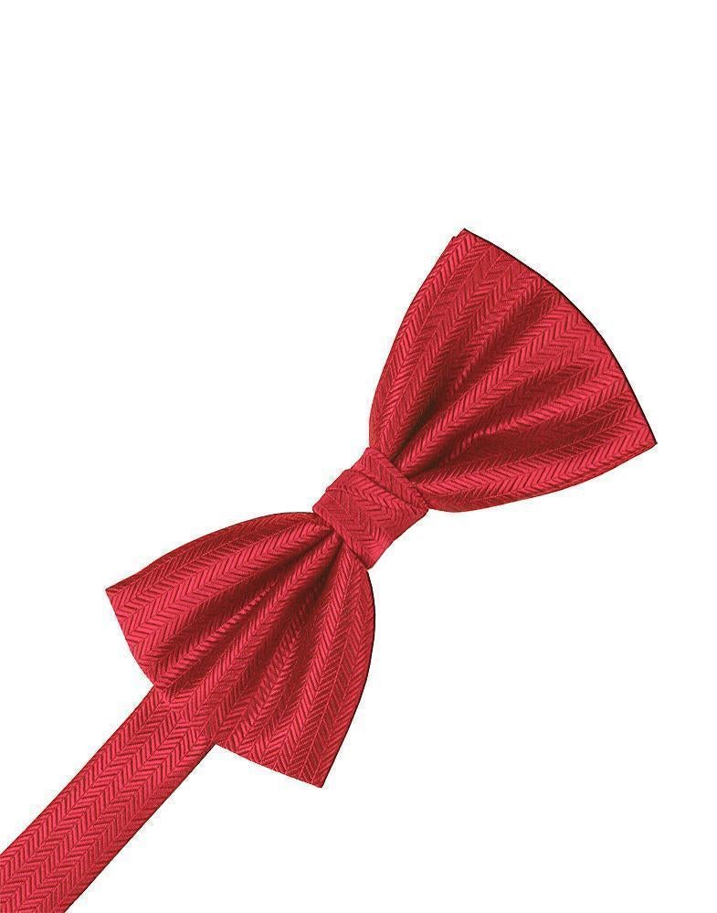 Haze Blue Herringbone Bow Tie